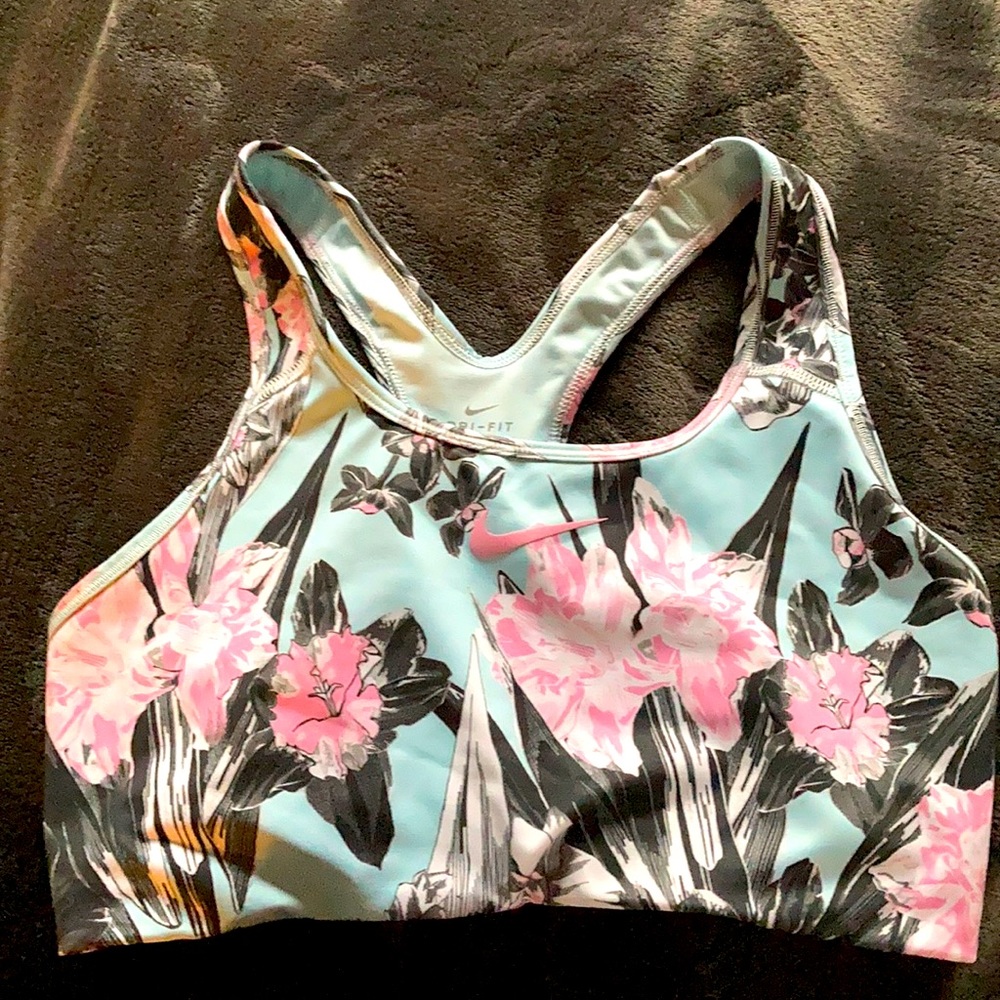 Nike sports bra Large floral Dri fit